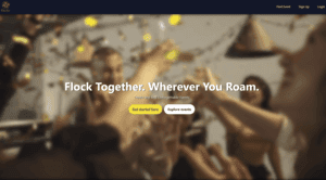 Main screen of the Flokr RSVP app